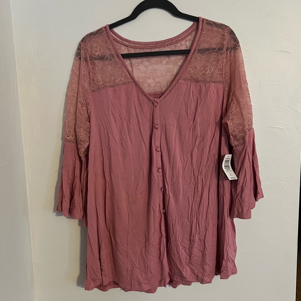 Pink Lace Torrid Blouse
